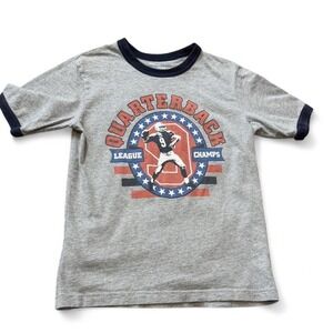 Y2K The Children's Place Quarterback League Champs Ringer Tee, Boys Size M 7/8